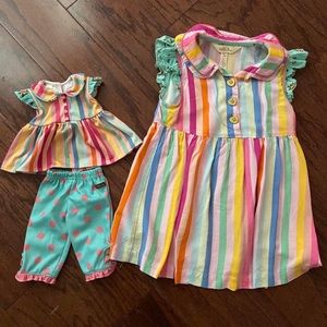 Matilda Jane size 4 tunic dress with matching doll outfit vguc